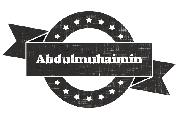 Abdulmuhaimin grunge logo