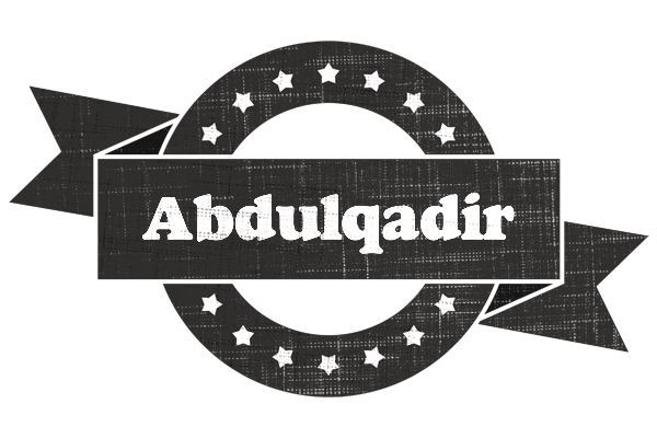 Abdulqadir grunge logo
