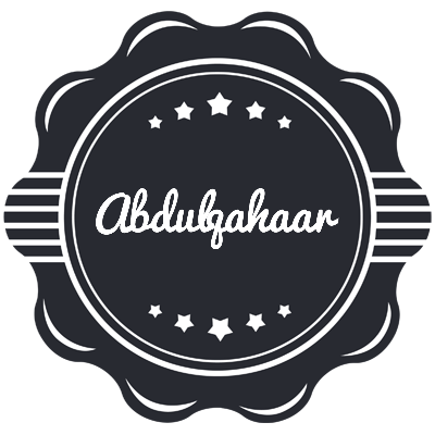 Abdulqahaar badge logo