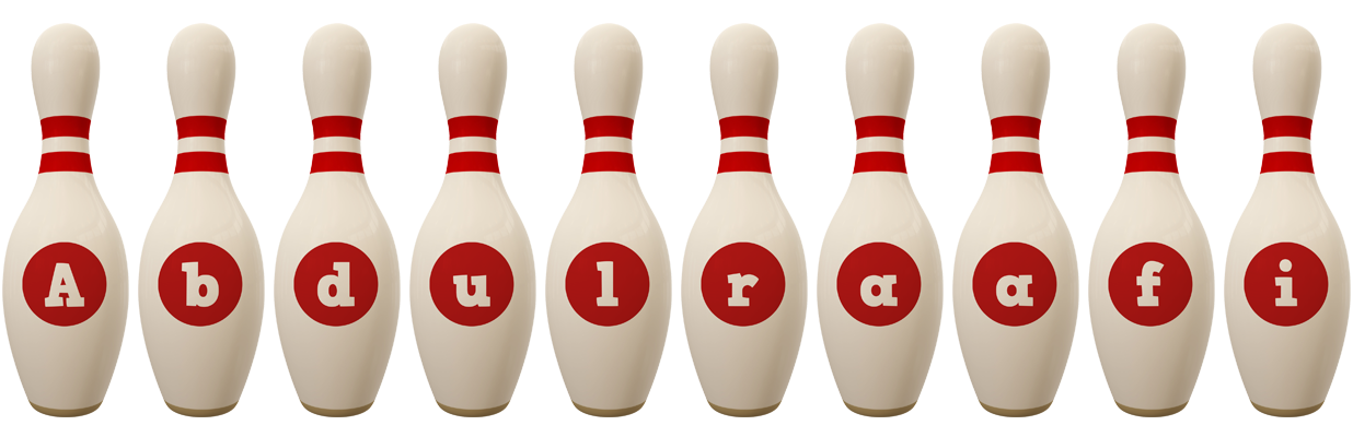 Abdulraafi bowling-pin logo