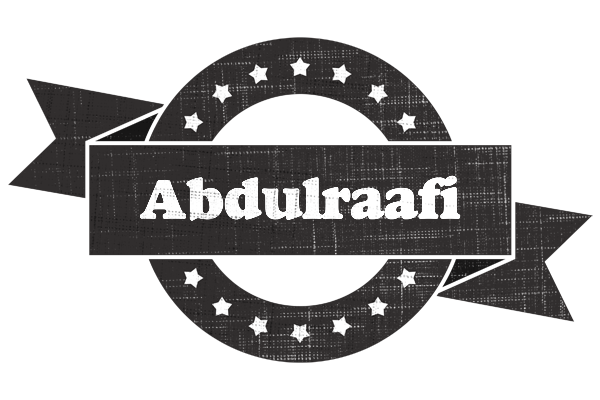 Abdulraafi grunge logo