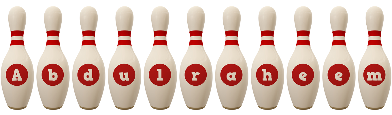 Abdulraheem bowling-pin logo