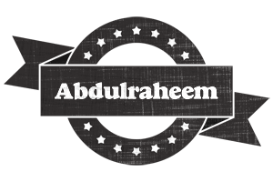 Abdulraheem grunge logo
