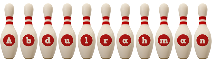 Abdulrahman bowling-pin logo