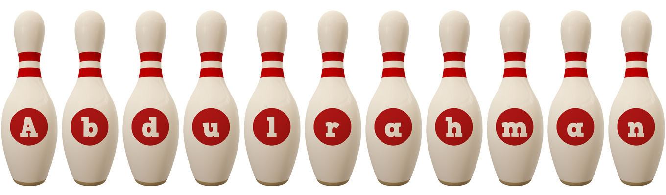 Abdulrahman bowling-pin logo