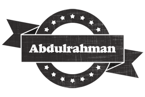 Abdulrahman grunge logo