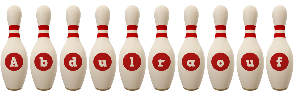 Abdulraouf bowling-pin logo