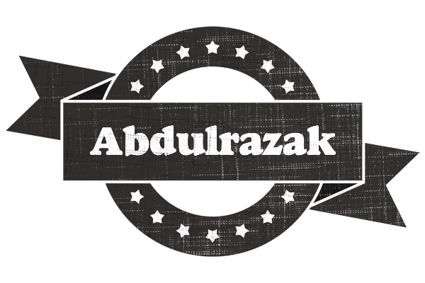 Abdulrazak grunge logo