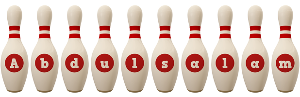 Abdulsalam bowling-pin logo