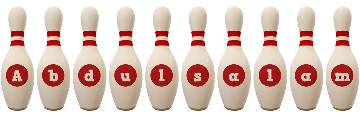 Abdulsalam bowling-pin logo