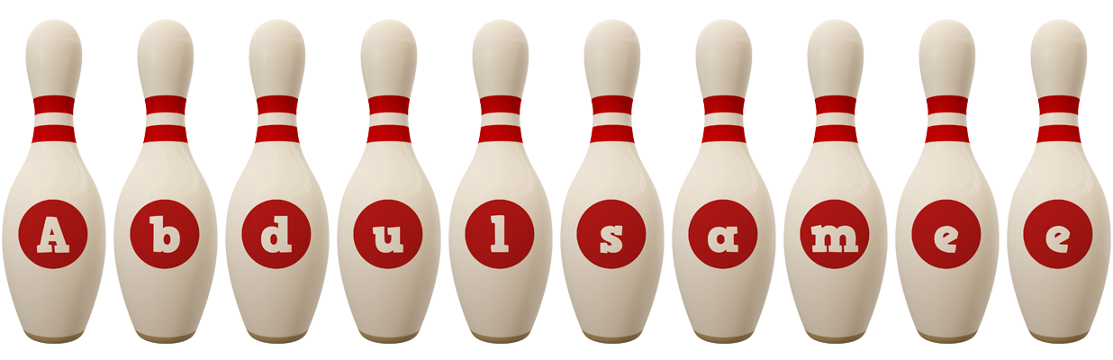 Abdulsamee bowling-pin logo