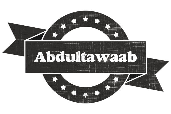 Abdultawaab grunge logo