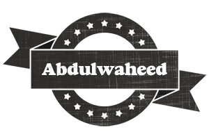 Abdulwaheed grunge logo