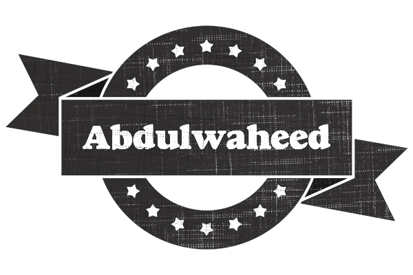 Abdulwaheed grunge logo