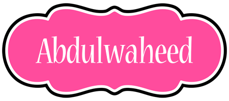 Abdulwaheed invitation logo