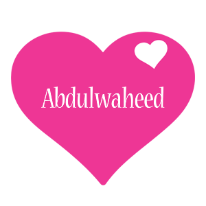 Abdulwaheed love-heart logo