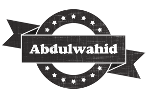 Abdulwahid grunge logo