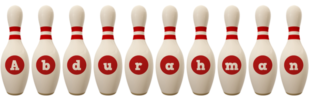 Abdurahman bowling-pin logo