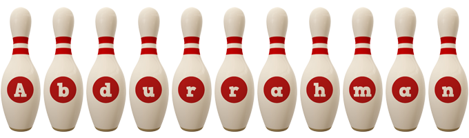 Abdurrahman bowling-pin logo