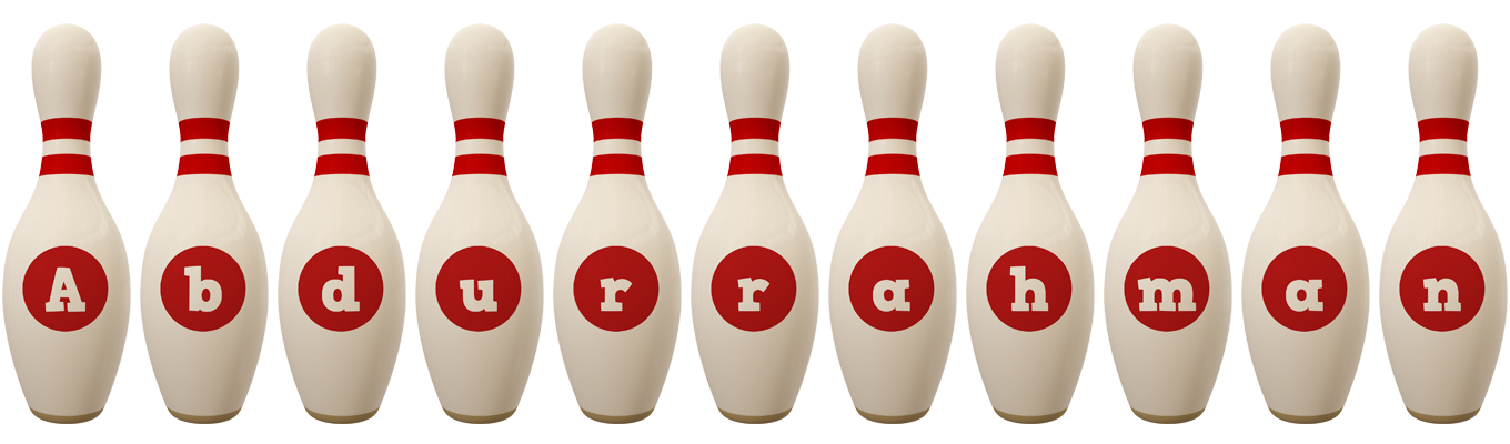 Abdurrahman bowling-pin logo