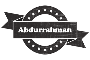 Abdurrahman grunge logo