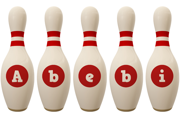 Abebi bowling-pin logo