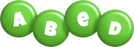 Abed candy-green logo