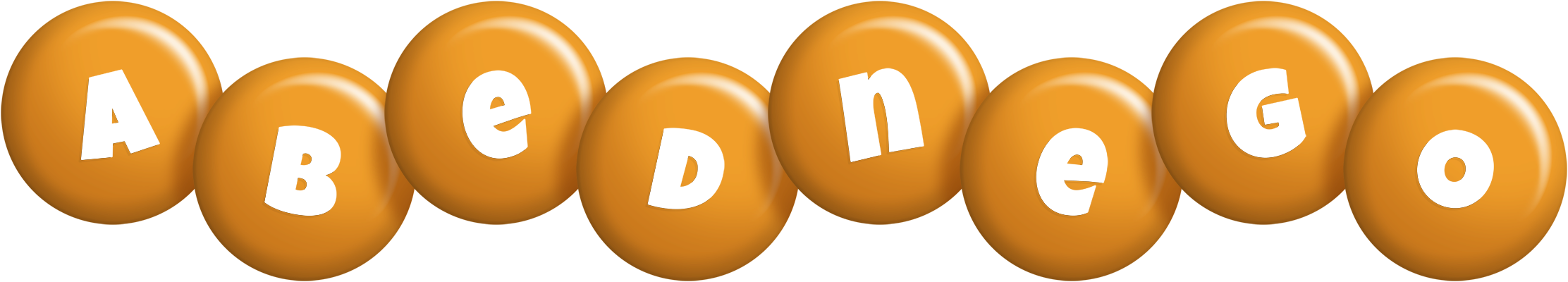Abednego candy-orange logo