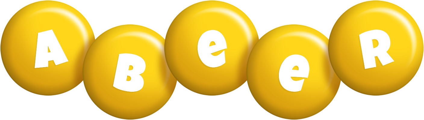 Abeer candy-yellow logo
