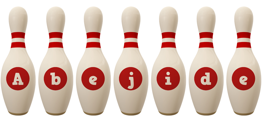 Abejide bowling-pin logo