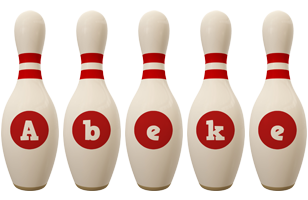 Abeke bowling-pin logo