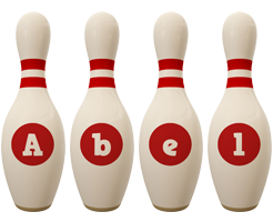 Abel bowling-pin logo