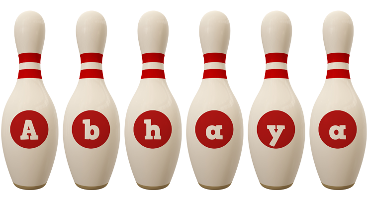 Abhaya bowling-pin logo