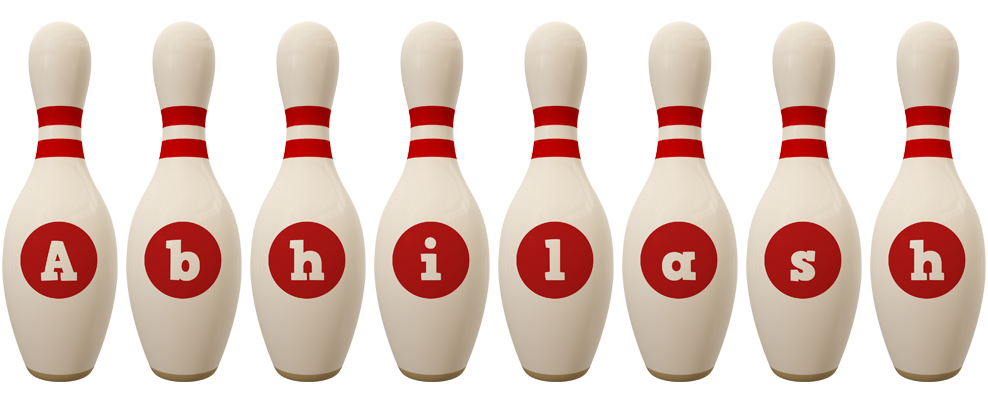 Abhilash bowling-pin logo