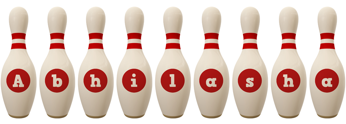 Abhilasha bowling-pin logo