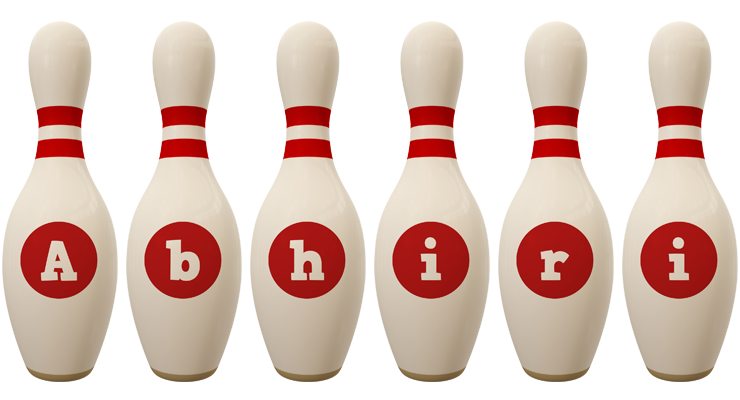 Abhiri bowling-pin logo