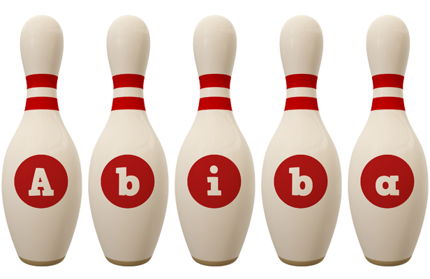 Abiba bowling-pin logo