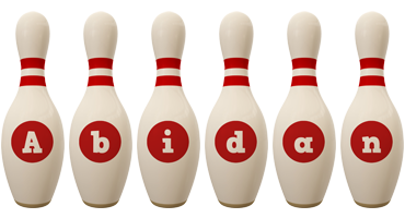 Abidan bowling-pin logo