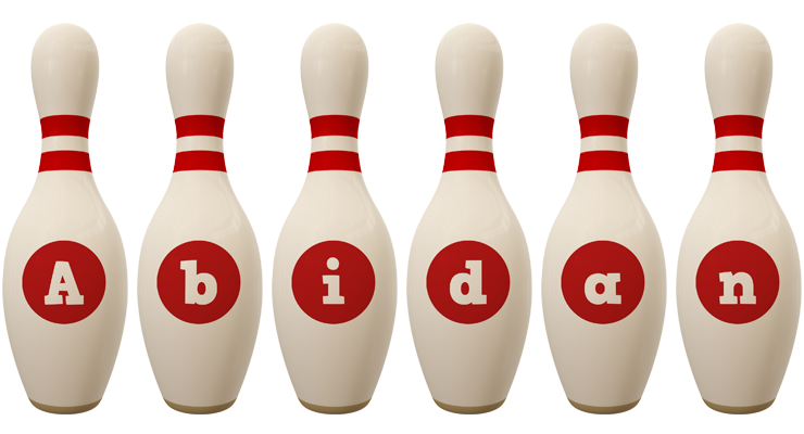 Abidan bowling-pin logo