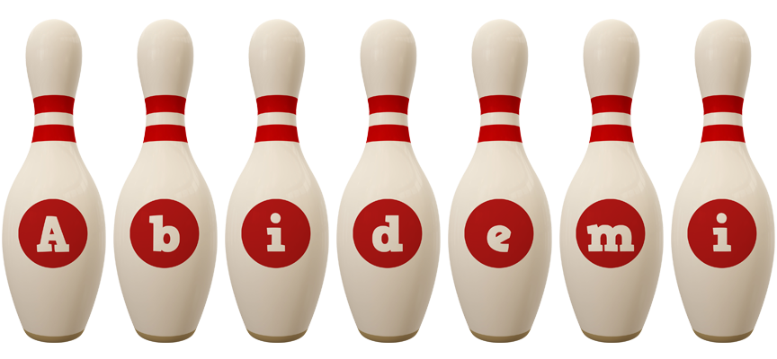 Abidemi bowling-pin logo