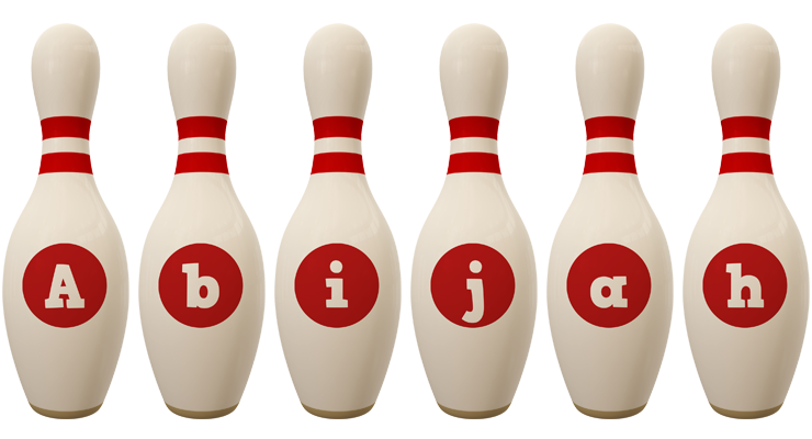Abijah bowling-pin logo