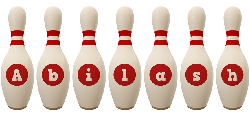 Abilash bowling-pin logo