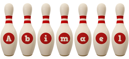 Abimael bowling-pin logo