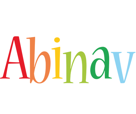 Abinav birthday logo