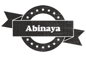 Abinaya grunge logo