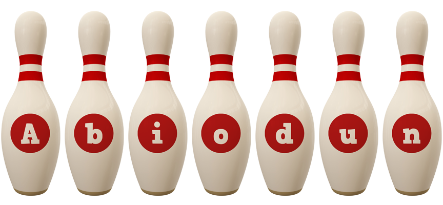 Abiodun bowling-pin logo