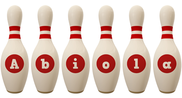 Abiola bowling-pin logo