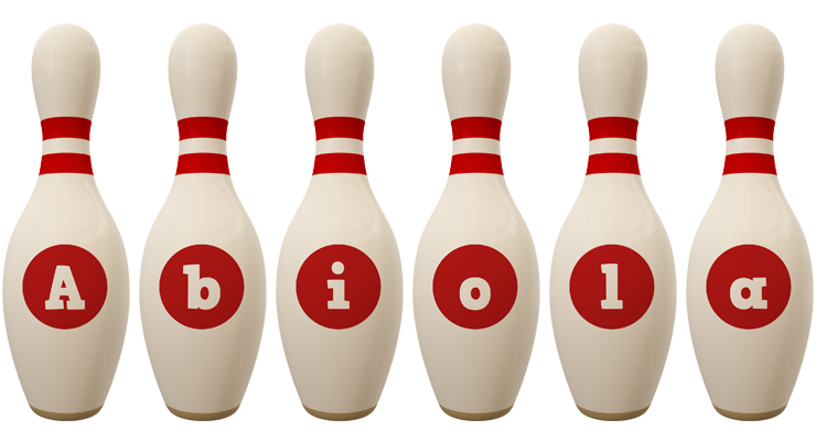 Abiola bowling-pin logo