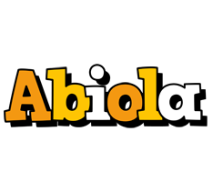 Abiola cartoon logo