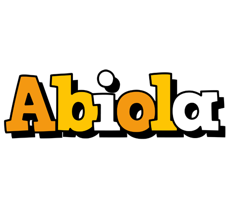 Abiola cartoon logo